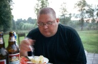 Ich beim Abendessen