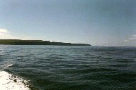 Blick vom Boot auf die Cliffs