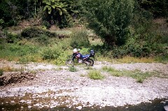 Moped am Flu